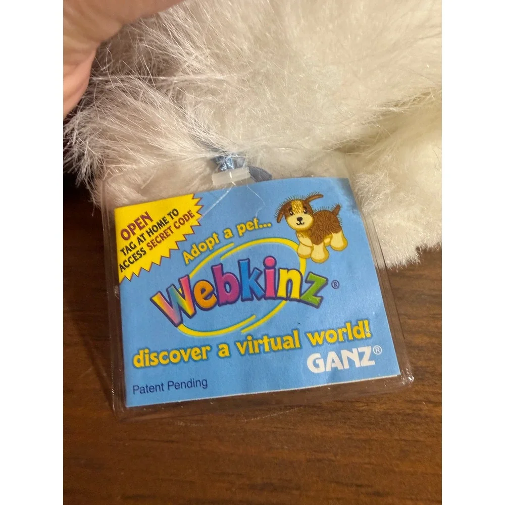 Webkinz Persian Cat Plush White Fluffy Stuffed Animal HM110 Unused Code Ganz